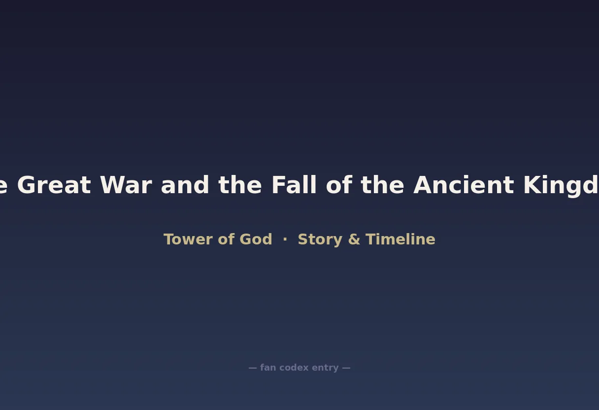 The Great War and the Fall of the Ancient Kingdom